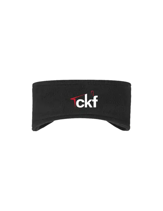 Black Stretch Fleece Headband w/CKF Logo