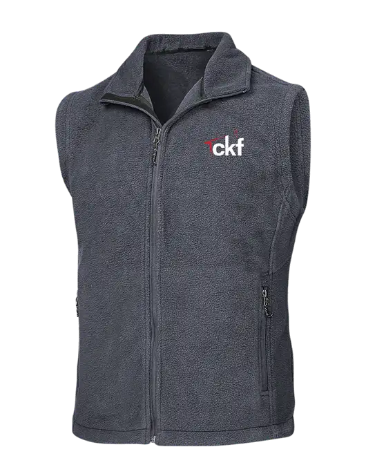 Dark Grey Fleece Vest w/CKF Logo