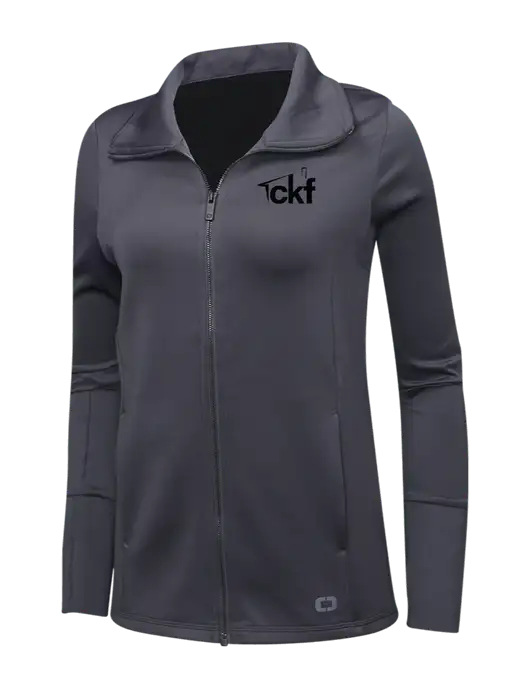 OGIO Dark Grey Womens Endurance Modern Performance Full-Zip w/CKF Logo