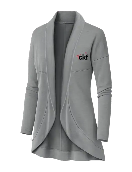 OGIO Light Grey Heather Womens Luuma Cocoon Fleece w/CKF Logo