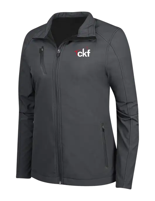 Dark Grey Womens Welded Softshell Jacket w/CKF Logo