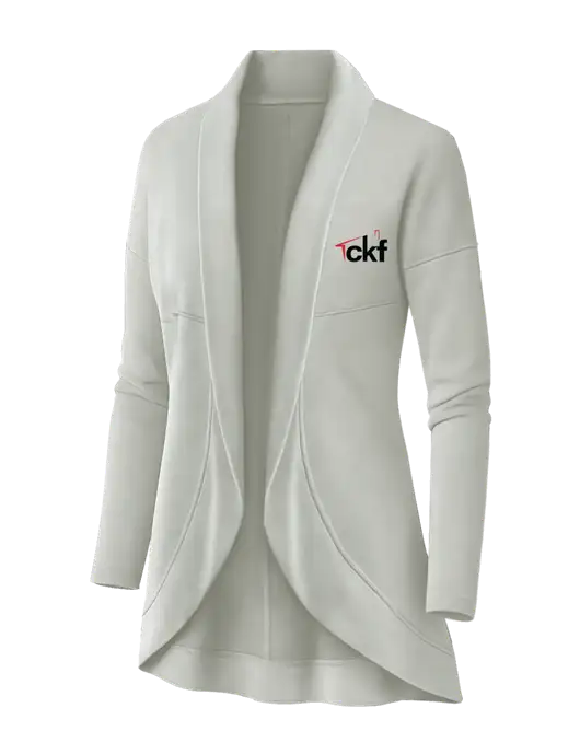 OGIO Ivory Snow Womens Luuma Cocoon Fleece w/CKF Logo