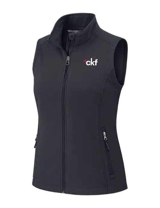 Charcoal Grey Womens Core Soft Shell Vest w/CKF Logo