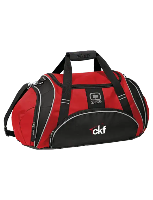 OGIO Red Crunch Duffel
 w/CKF Logo