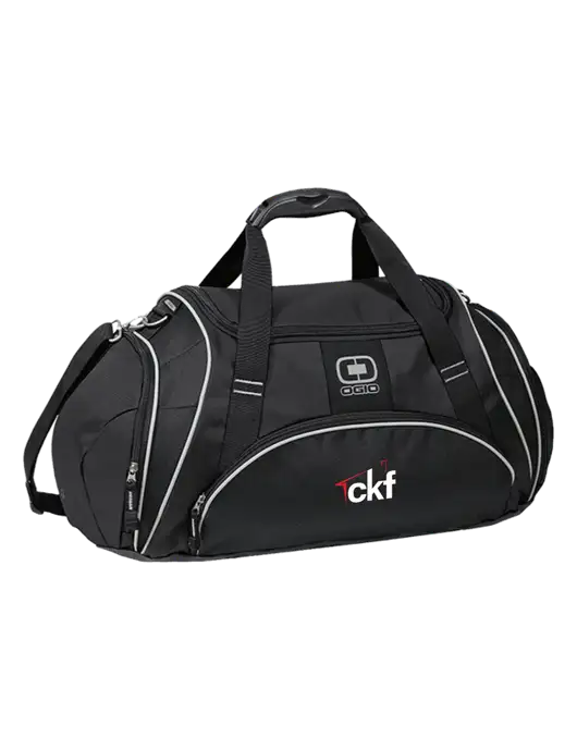 OGIO Black Crunch Duffel
 w/CKF Logo