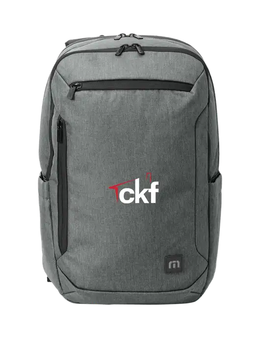 TravisMathew Medium Grey Heather Duration Backpack w/CKF Logo
