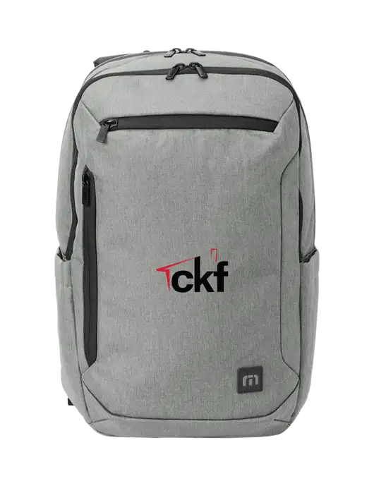 TravisMathew Light Grey Heather Duration Backpack w/CKF Logo