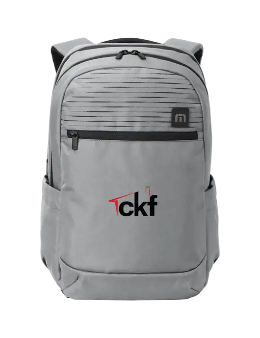 TravisMathew Light Grey Approach Backpack w/CKF Logo