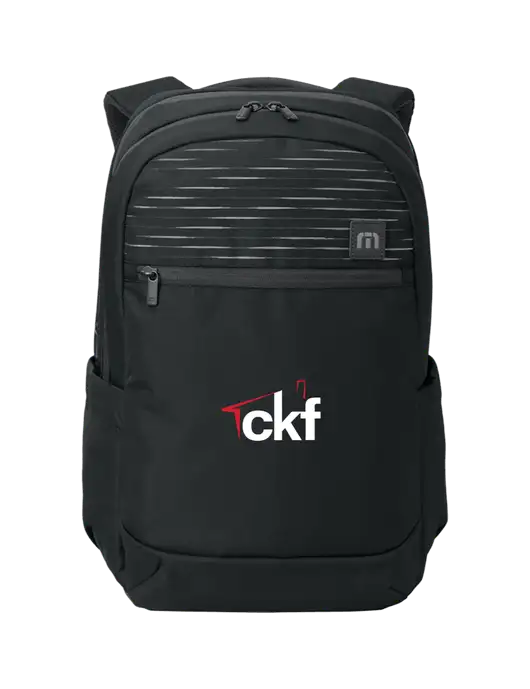 TravisMathew Black Approach Backpack w/CKF Logo