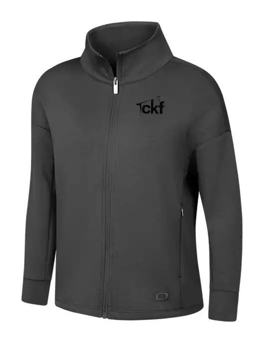 OGIO Womens Dark Grey Transcend Full-Zip w/CKF Logo