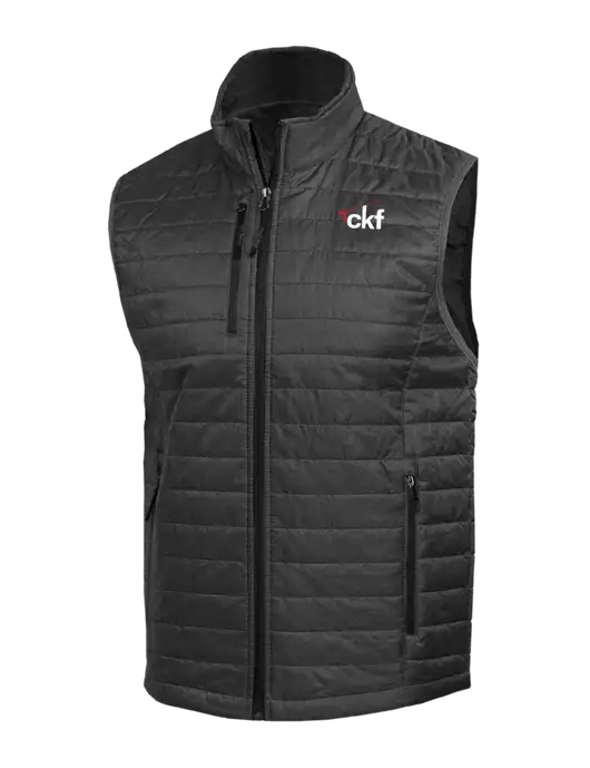 Packable Dark Grey Puffy Vest w/CKF Logo