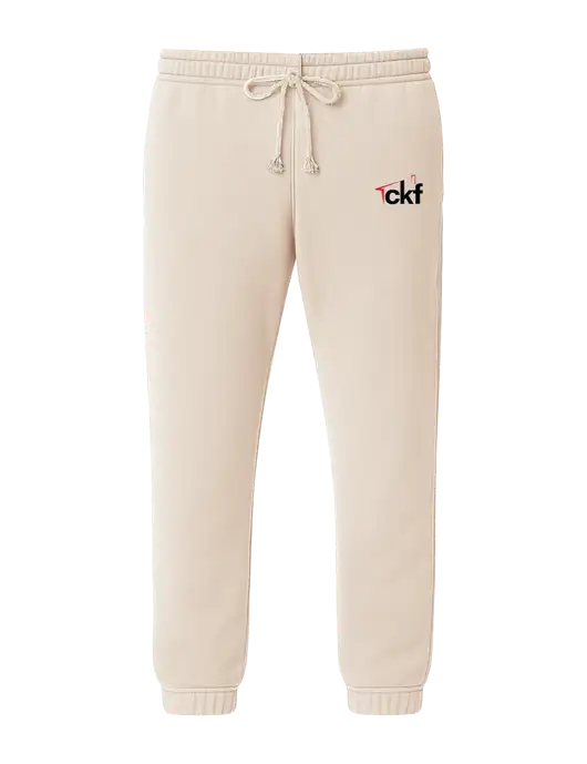 Comfort Colors Garment-Dyed Ivory Lightweight Fleece Sweatpants w/CKF Logo