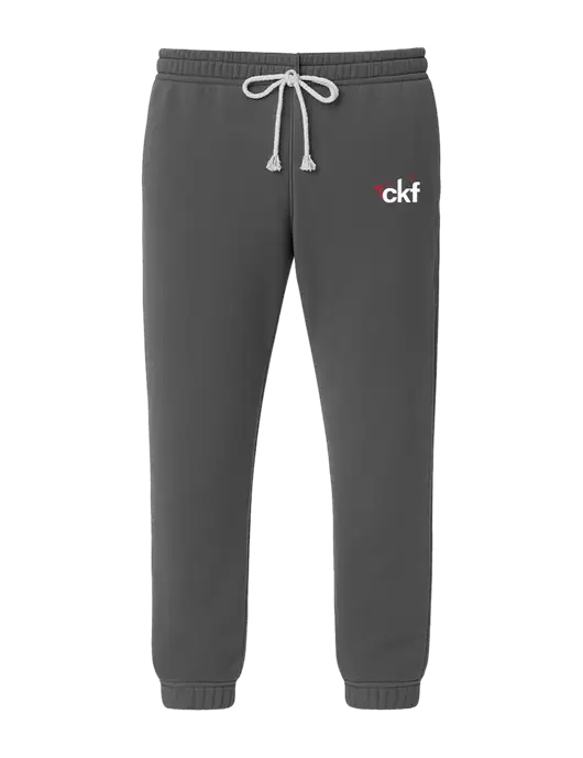 Comfort Colors Garment-Dyed Dark Grey Lightweight Fleece Sweatpants w/CKF Logo