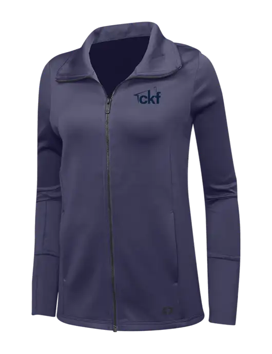 OGIO Navy Womens Endurance Modern Performance Full-Zip w/CKF Logo