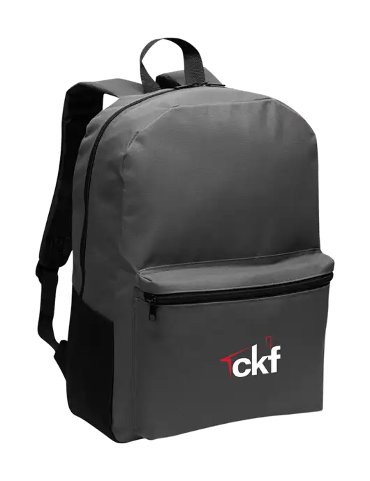 Casual Dark Charcoal Lightweight Laptop Backpack w/CKF Logo