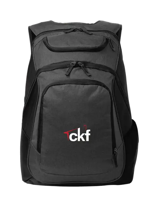 Executive Graphite Heather/Black Laptop Backpack w/CKF Logo