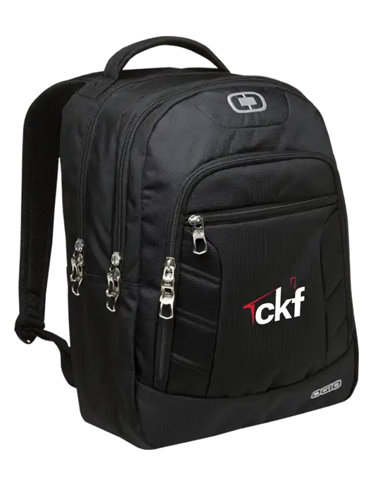 OGIO Black/Silver Colton Laptop Backpack
 w/CKF Logo