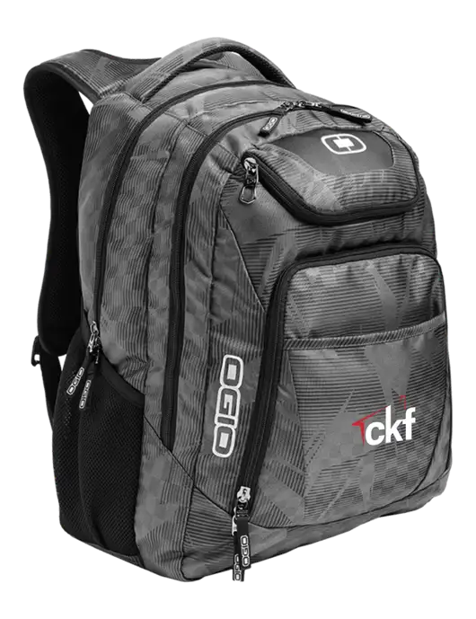 OGIO Race Day Silver Excelsior Laptop Backpack w/CKF Logo