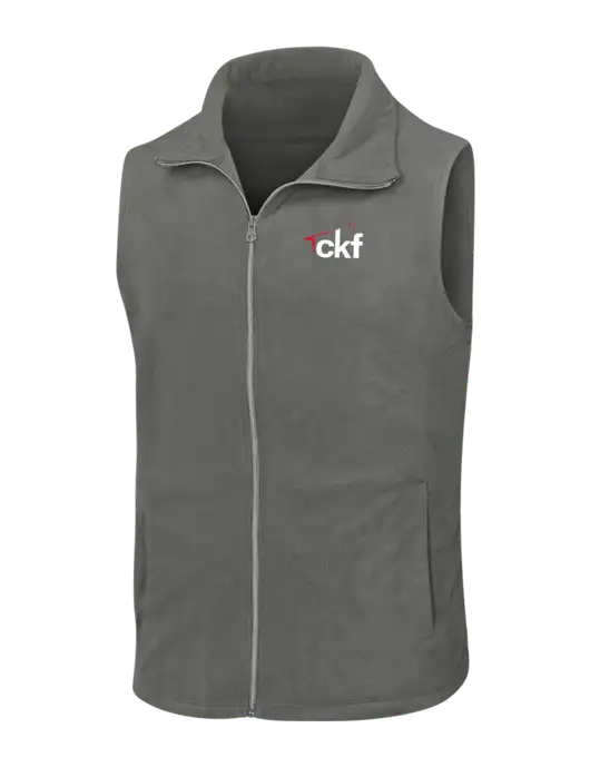 Medium Grey Microfleece Vest w/CKF Logo