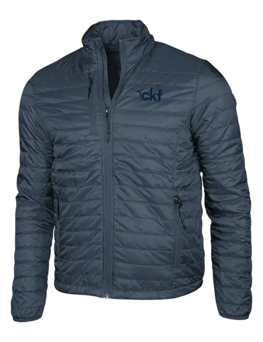 Navy Puffy Packable Jacket w/CKF Logo