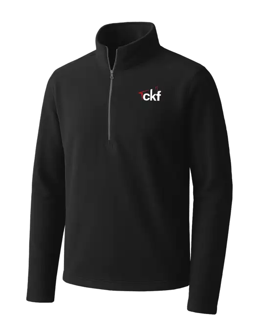 Black Microfleece 1/2 Zip Pullover w/CKF Logo