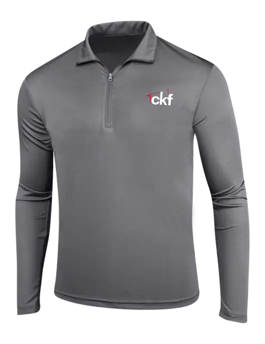 Medium Grey PosiCharge Competitor 1/4 Zip Pullover w/CKF Logo