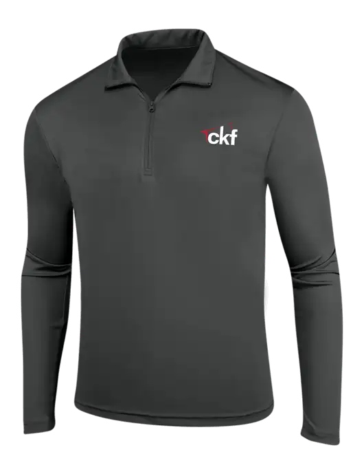 Dark Grey PosiCharge Competitor 1/4 Zip Pullover w/CKF Logo