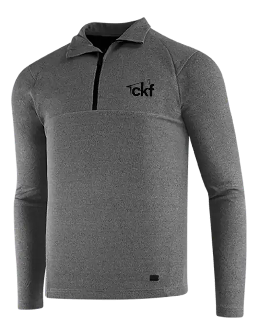 OGIO Dark Grey Heather Transition 1/4 Zip Pullover w/CKF Logo
