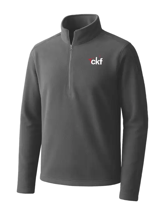 Medium Grey Microfleece 1/2 Zip Pullover w/CKF Logo