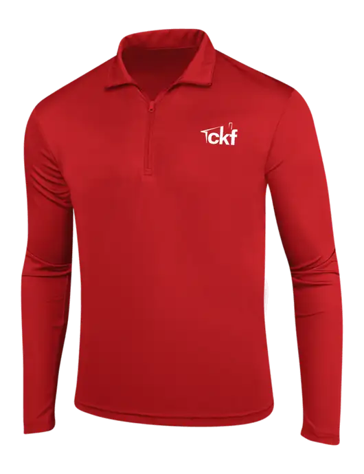 Red PosiCharge Competitor 1/4 Zip Pullover w/CKF Logo