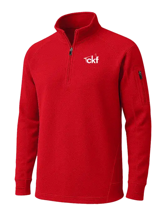 True Red Tech Fleece 1/4 Zip Pullover w/CKF Logo