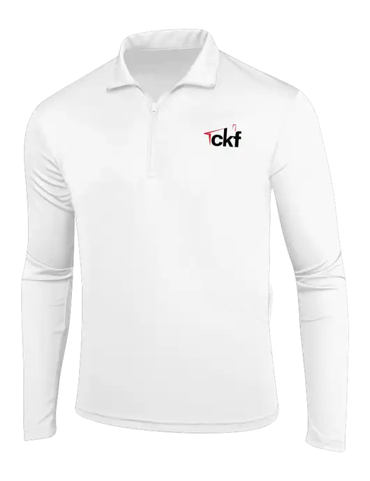 White PosiCharge Competitor 1/4 Zip Pullover w/CKF Logo