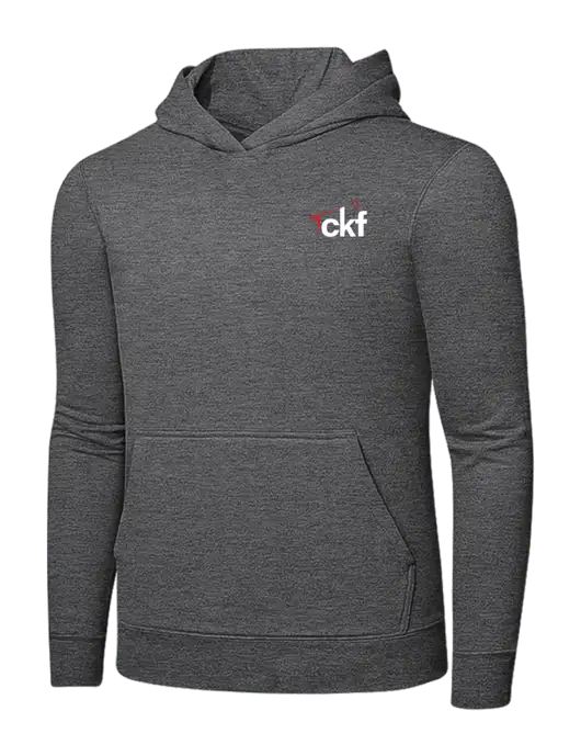 Graphite Heather 7.8. oz Ring Spun Hooded Sweatshirt w/CKF Logo
