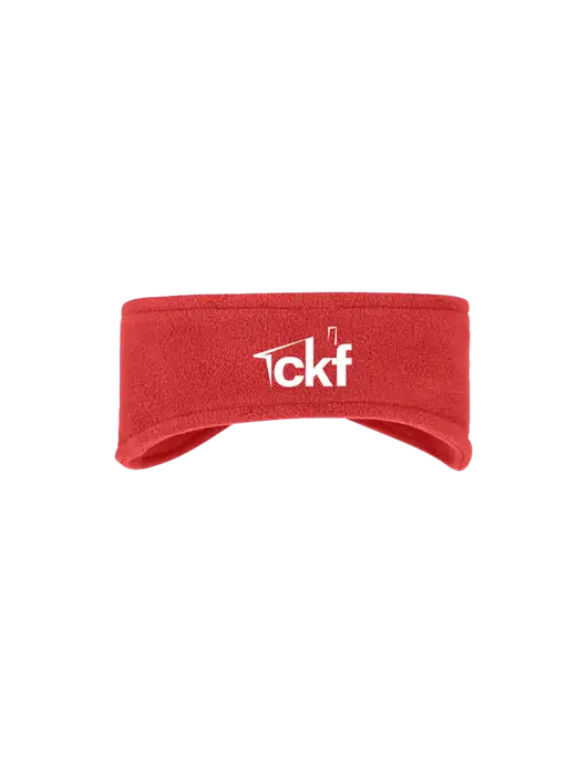 Red Stretch Fleece Headband w/CKF Logo