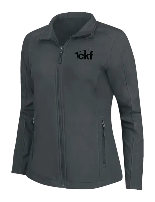 Charcoal Grey Womens Core Soft Shell Jacket w/CKF Logo