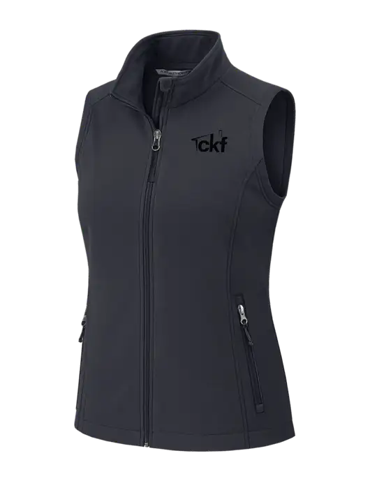 Charcoal Grey Womens Core Soft Shell Vest w/CKF Logo
