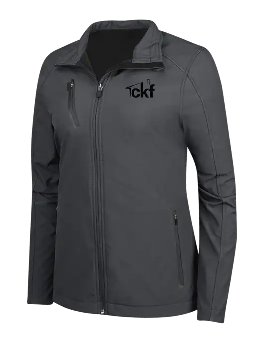 Dark Grey Womens Welded Softshell Jacket w/CKF Logo