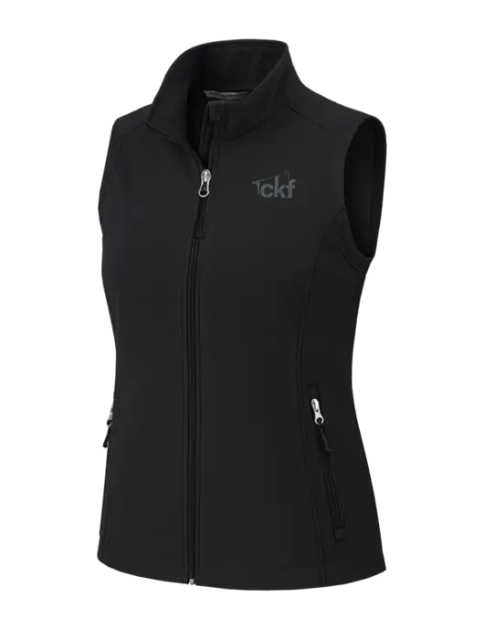 Black Womens Core Soft Shell Vest w/CKF Logo