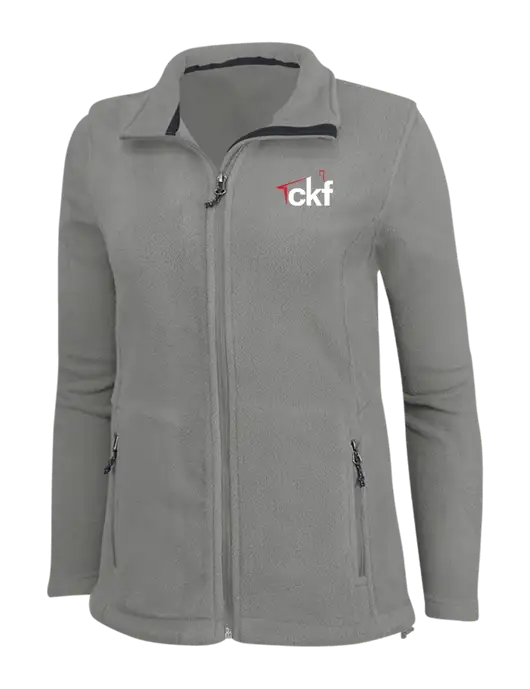 Womens Medium Grey Fleece Jacket w/CKF Logo