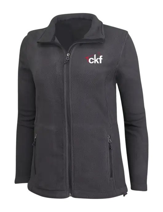 Womens Fleece Dark Grey Jacket w/CKF Logo