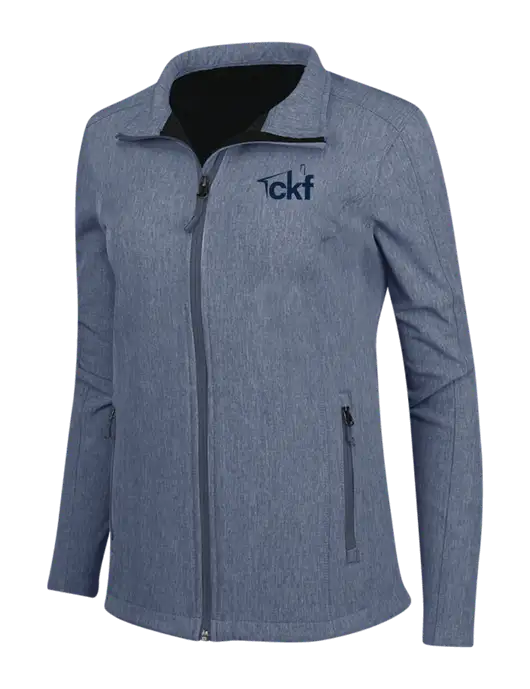 Navy Heather Womens Core Soft Shell Jacket w/CKF Logo