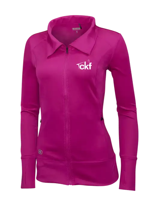 OGIO Dark Fuchsia Womens Endurance Fulcrum Full-Zip w/CKF Logo