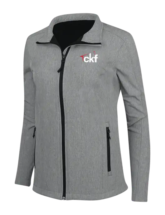 Medium Grey Heather Womens Core Soft Shell Jacket w/CKF Logo