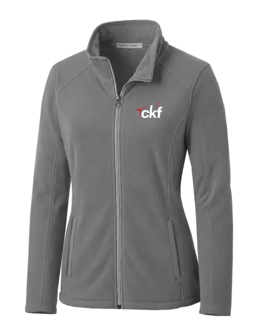 Medium Grey Womens Microfleece Jacket w/CKF Logo