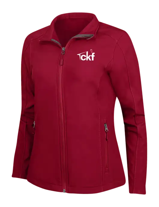 Red Womens Core Soft Shell Jacket w/CKF Logo