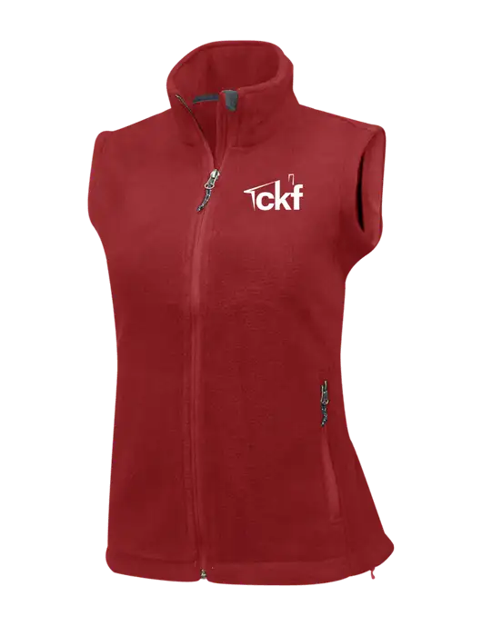 Red Womens Fleece Vest w/CKF Logo