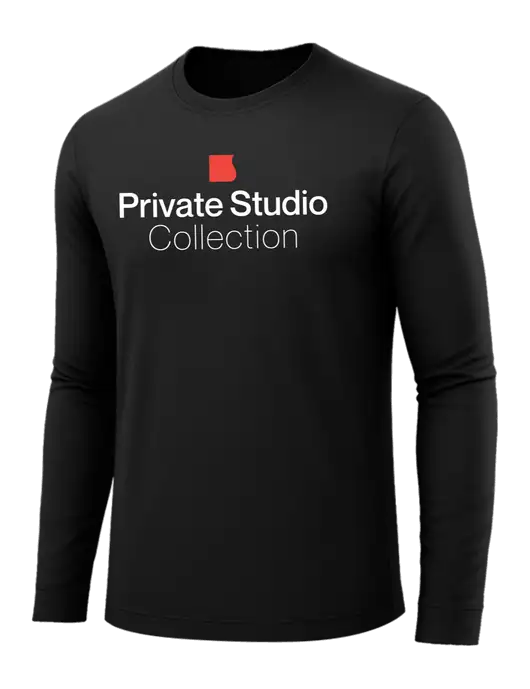 Long Sleeve Black PosiCharge Competitor Tee w/Private Studio Logo