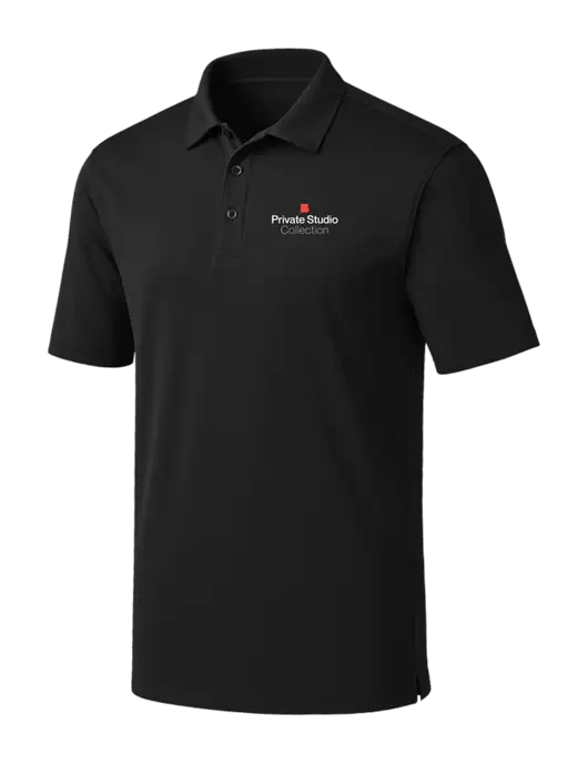 Black Silk Touch Performance Polo w/Private Studio Logo