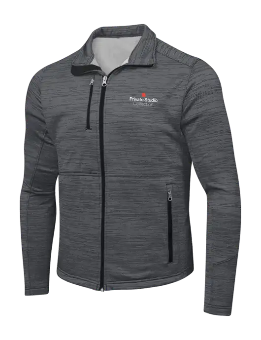 Dark Grey Digi Stripe Fleece Jacket w/Private Studio Logo