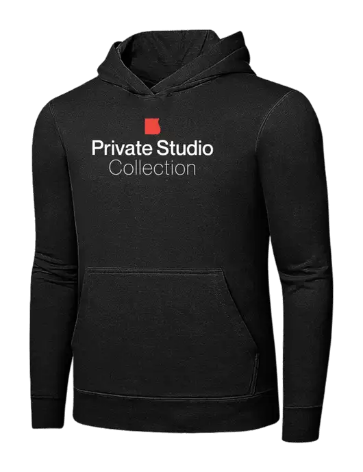 Jet Black 7.8 oz Ring Spun Hooded Sweatshirt w/Private Studio Logo